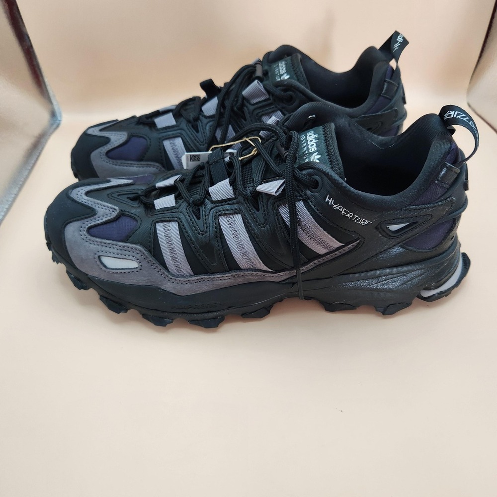 Adidas Hyperturf Shoes Mens Size 9.5 Black Trail Hiking Sneakers AGX2022